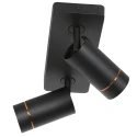 Mexlite ceiling luminaire DOWNLUME 2 flames GU10 IP20, black dimmable