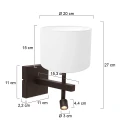 Steinhauer wall luminaire STANG E14 IP20, dimmable