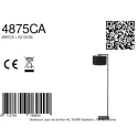 Steinhauer floor lamp STANG 1 flame E27 IP20, cocoa dimmable