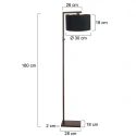 Steinhauer floor lamp STANG 1 flame E27 IP20, cocoa dimmable
