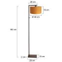 Steinhauer Standerlampe STANG E27 IP20, dæmpbar