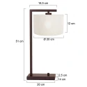 Steinhauer Bordlampe STANG 1-flamme E27 IP20, kakao dæmpbar