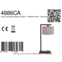 Steinhauer table lamp STANG 1 flame E27 IP20, cocoa dimmable