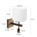 Steinhauer wall luminaire STANG E27 IP20, dimmable