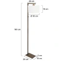 Steinhauer Standerlampe STANG 1-flamme E27 IP20, bronze dæmpbar