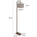 Steinhauer floor lamp STANG 1 flame E27 IP20, bronze dimmable