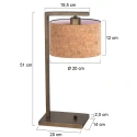 Steinhauer Bordlampe STANG 1-flamme E27 IP20, bronze dæmpbar