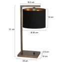 Steinhauer Bordlampe STANG 1-flamme E27 IP20, bronze dæmpbar