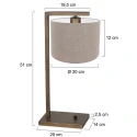 Steinhauer table lamp STANG 1 flame E27 IP20, bronze dimmable