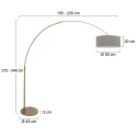 Steinhauer Standerlampe SPARKLED LIGHT E27 IP20, dæmpbar