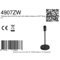 Mexlite Bordlampe NOOR 1-flamme, uden skærm E27 IP20, sort dæmpbar