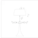 Steinhauer Steinhauer Bordlampe ANCILLA, 1-flamme, glas, stål