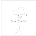 Steinhauer Steinhauer Bordlampe ANCILLA, 1-flamme, glas, stål