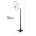 Mexlite Mexlite Standerlampe BELLA, 1-flamme, bronze