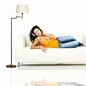 Mexlite Mexlite Standerlampe BELLA, 1-flamme, bronze