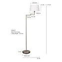 Mexlite Mexlite Standerlampe BELLA, 1-flamme, stål
