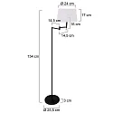 Mexlite Standerlampe BELLA 1-flamme E27 IP20, sort dæmpbar