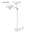 Mexlite Mexlite Standerlampe KARL, 1-flamme, stål