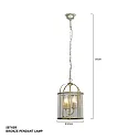 Steinhauer Steinhauer Pendant luminaire PIMPERNEL, 2 flames, glass, bronze