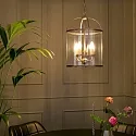 Steinhauer Steinhauer Pendel PIMPERNEL, 4-flammer, glas, bronze