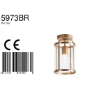Steinhauer Steinhauer Ceiling luminaire PIMPERNEL, 1 flame, glass, bronze