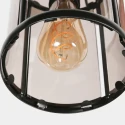 Steinhauer Loftlampe PIMPERNEL E27 IP20, sort dæmpbar