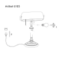 Steinhauer Steinhauer Bordlampe ANCILLA, 1-flamme, glas grøn, bronze
