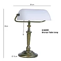 Steinhauer Steinhauer Bordlampe ANCILLA, 1-flamme, glas hvid, bronze