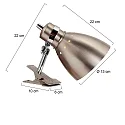 Steinhauer Steinhauer Spot SPRING zum Klemmen, 1 flame, metal, silver