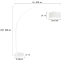 Standerlampe SPARKLED LIGHT cylindrisk, med afbryder, med skærm, med stik, justerbar E27 IP20, sort mat dæmpbar