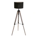 floor lamp TRIEK 1 flame, with switch, with shade E27 IP20, wood, antique 