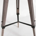 Mexlite Standerlampe TRIEK 1-flamme, med afbryder, med skærm E27 IP20, træ, antik 
