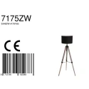 Mexlite Standerlampe TRIEK 1-flamme, med afbryder, med skærm E27 IP20, træ, antik 
