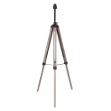Mexlite Standerlampe TRIEK 1-flamme, med afbryder, med skærm E27 IP20, træ, antik 