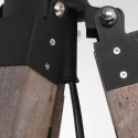 floor lamp TRIEK 1 flame, with switch, with shade E27 IP20, wood, antique 