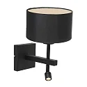 wall luminaire STANG with shade, with LED spot E27 IP20, black matt 