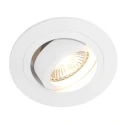 Steinhauer recessed luminaire PÉLITE SPOT round, swivelling GU10 IP20, white matt dimmable