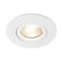 Steinhauer recessed luminaire PÉLITE SPOT round, swivelling GU10 IP20, white matt dimmable