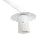 Steinhauer floor lamp SPARKLED LIGHT half round, with switch, with shade, with plug, adjustable E27 IP20, white matt 