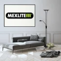 Mexlite Floor lamp BIRON, 2 flames, bronze