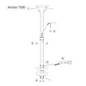 Mexlite Floor lamp BIRON, 2 flames, bronze