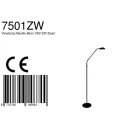 Mexlite Standerlampe BIRON med afbryder, med fleksibel arm IP20, sort mat dæmpbar