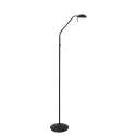 Mexlite Standerlampe BIRON med afbryder, med fleksibel arm IP20, sort mat dæmpbar