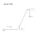 Mexlite Mexlite Bordlampe BIRON, 1-flamme, bronze