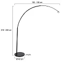 Standerlampe SPARKLED LIGHT - IKARO rillet, cylindrisk, med afbryder, med skærm, justerbar E27 IP20, sort mat 