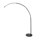 Steinhauer floor lamp SPARKLED LIGHT - IKARO ribbed, cylindrical, with switch, with shade, adjustable E27 IP20, black matt 