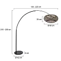 Steinhauer floor lamp SPARKLED LIGHT - IKARO ribbed, cylindrical, with switch, with shade, adjustable E27 IP20, black matt 