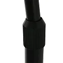 Steinhauer floor lamp SPARKLED LIGHT - IKARO ribbed, cylindrical, with switch, with shade, adjustable E27 IP20, black matt 