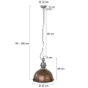 Steinhauer Pendel BIKKEL - Ø 42CM 1-flamme, mittelgroß E27 IP20, brun, pied dæmpbar