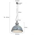 Steinhauer pendant luminaire BIKKEL - Ø 42CM 1 flame, medium E27 IP20, green dimmable